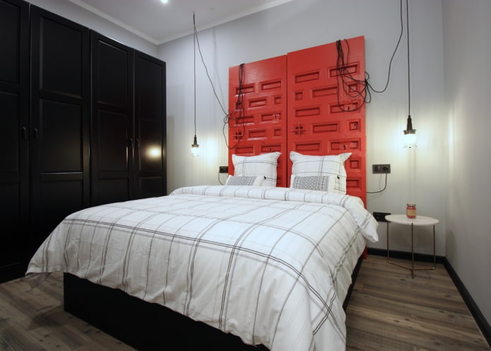 sypialnia w stylu loft