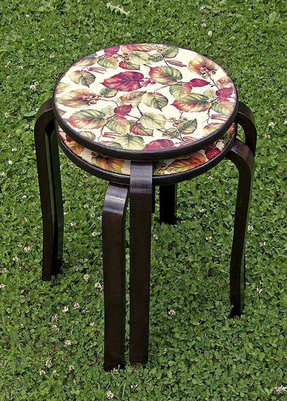 Decoupage stołka