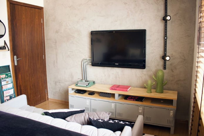 dekoracja kabli w stylu loft