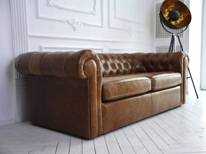 skórzana sofa