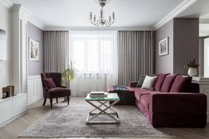 sufit napinany w salonie