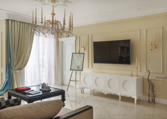 podłoga w salonie z gresu porcelanowego