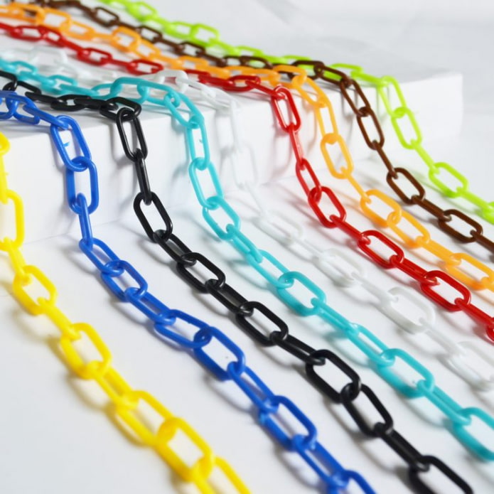plastikowe łańcuchy