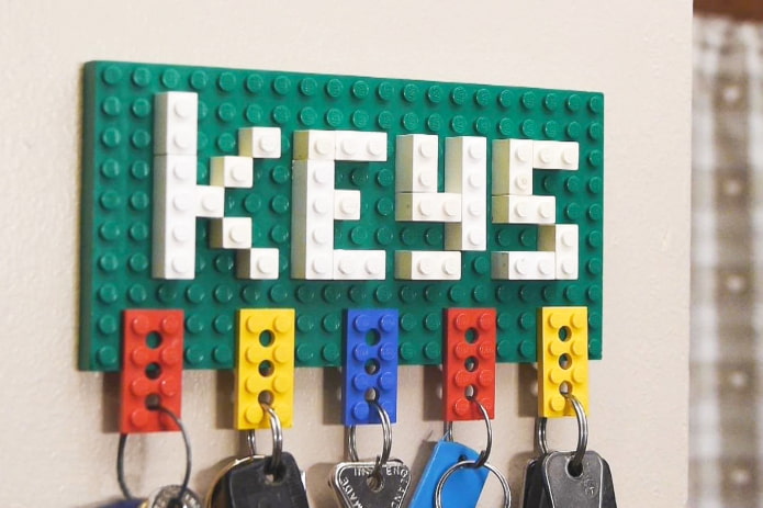 Wieszaki na klucze Lego