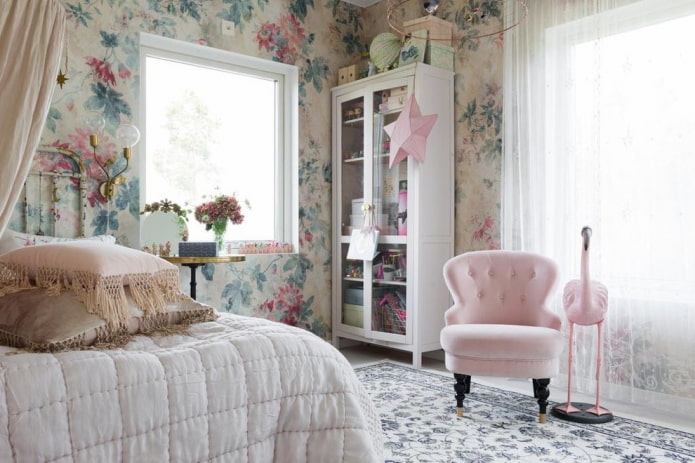sypialnia shabby chic dla nastolatki