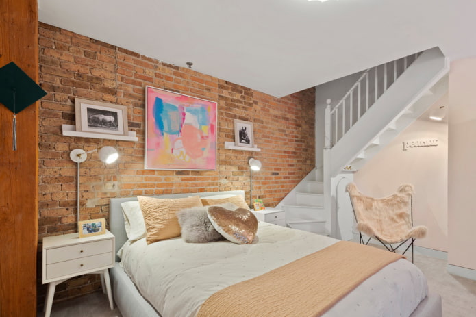 sypialnia dla nastolatki w stylu loft