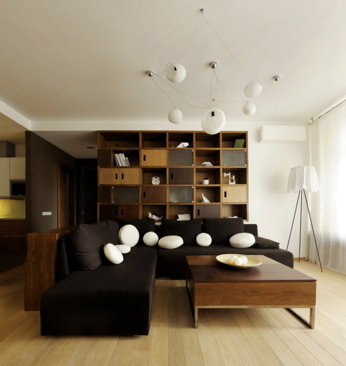 czekoladowa sofa modułowa