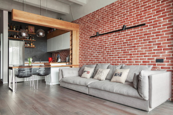 loft w kuchni-salonie