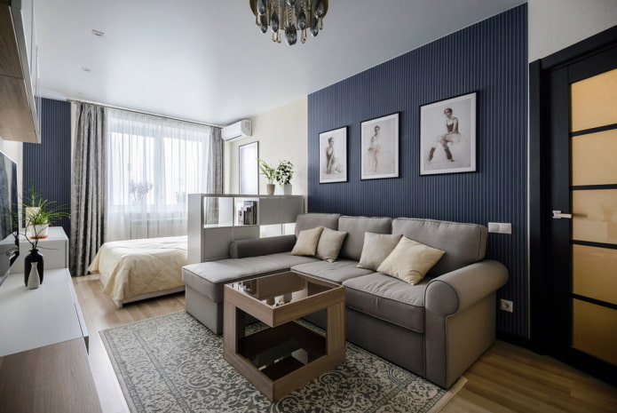 Łóżko i sofa narożna