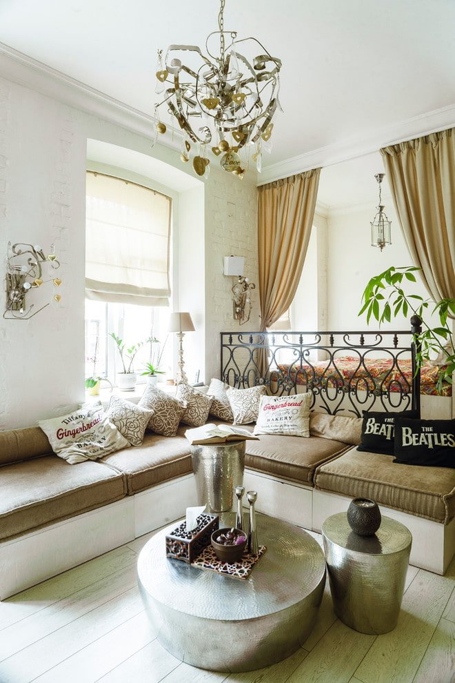 Boho w sypialni-salonie