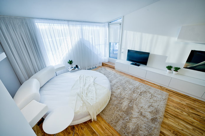 okrągła sofa z funkcją spania