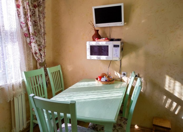 mikrofalówka na ścianie