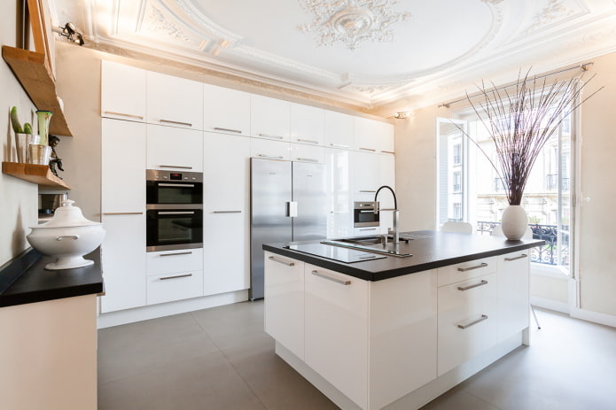 wystrój wnętrza kuchni w stylu modernizmu
