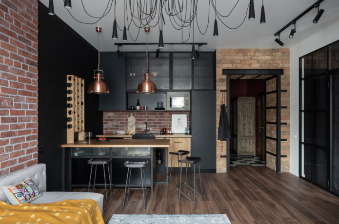 przestronne studio w stylu loftowym