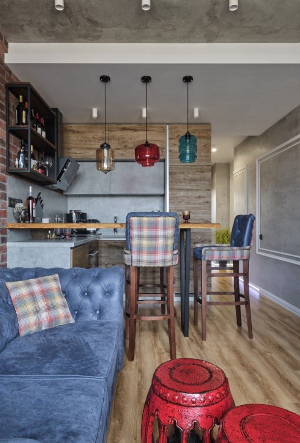 półki w stylu loft