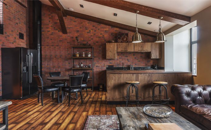 wnętrze w stylu loft
