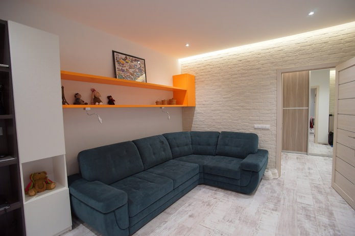Laminat we wnętrzu salonu