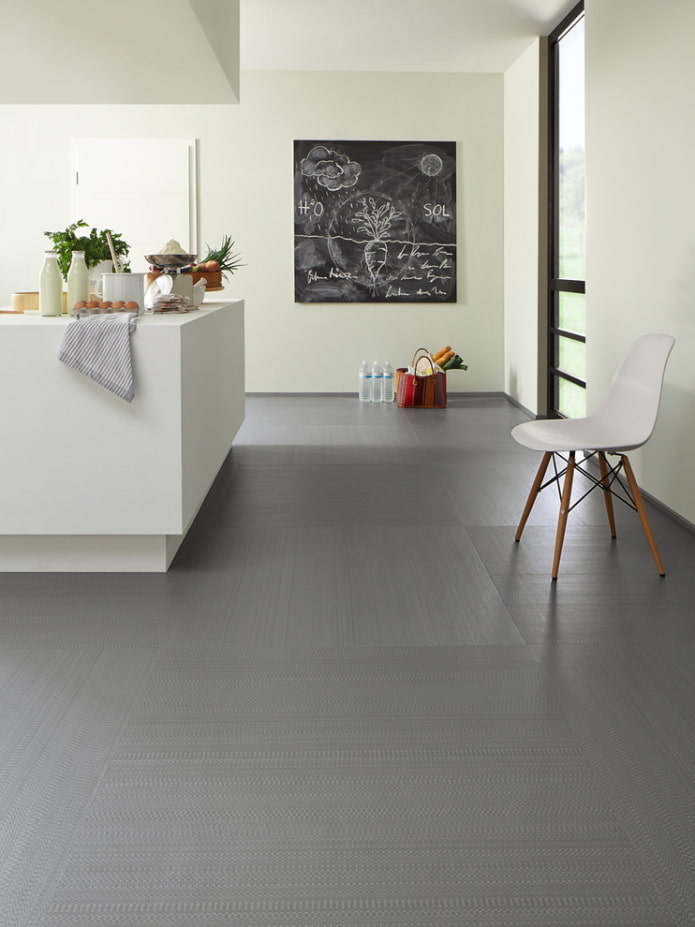 Szare linoleum