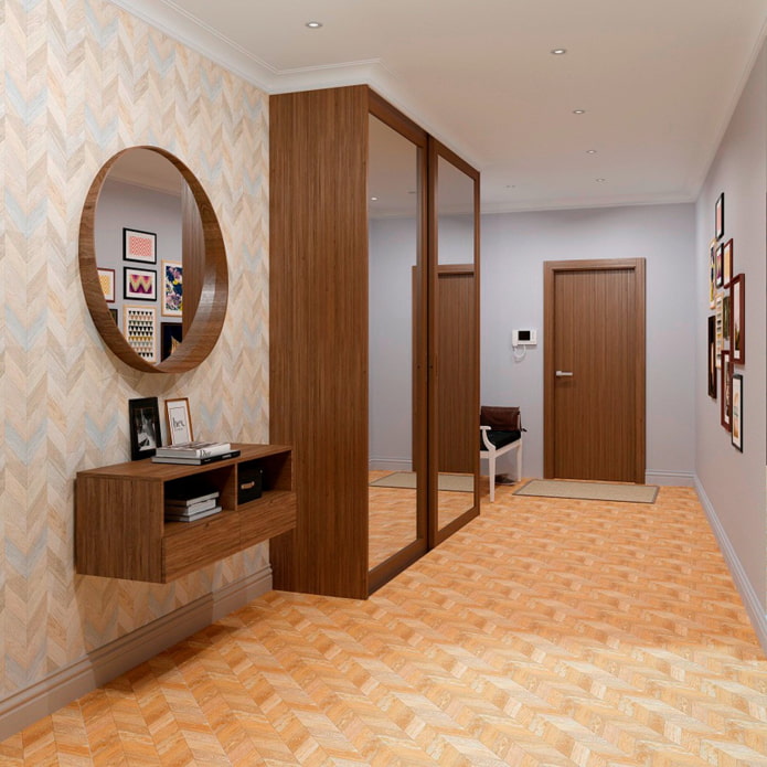 brązowe linoleum