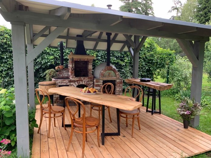 Miejsce do grillowania pod dachem