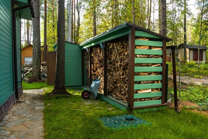 Domek na drewno opałowe