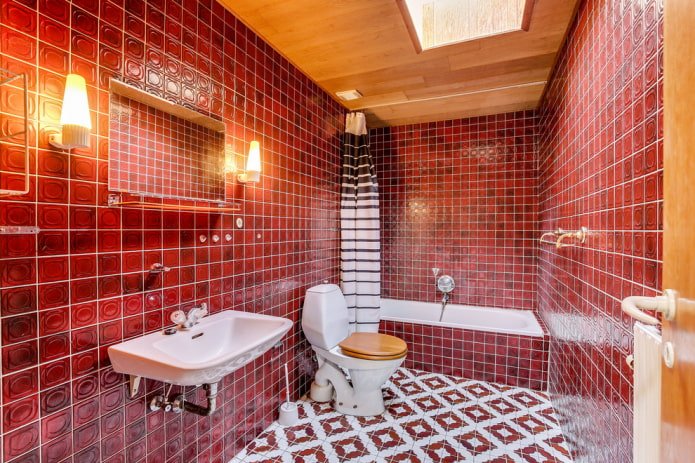 ceramiczne płytki mozaikowe we wnętrzu