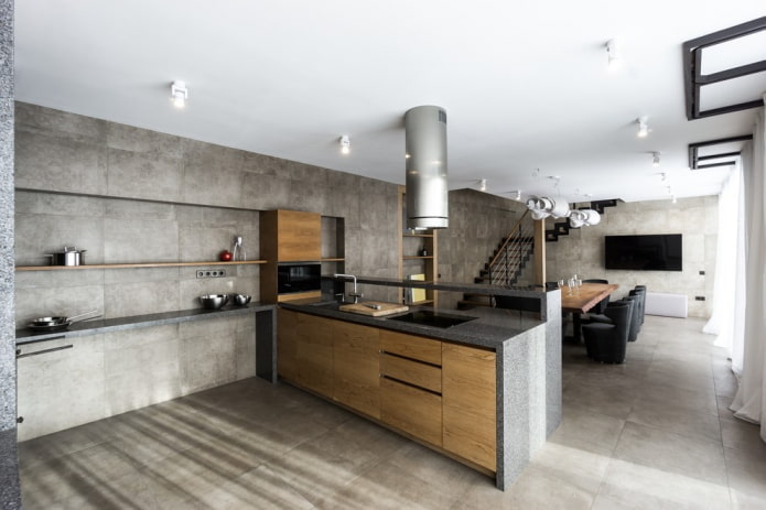 płytki podłogowe we wnętrzu w stylu loft
