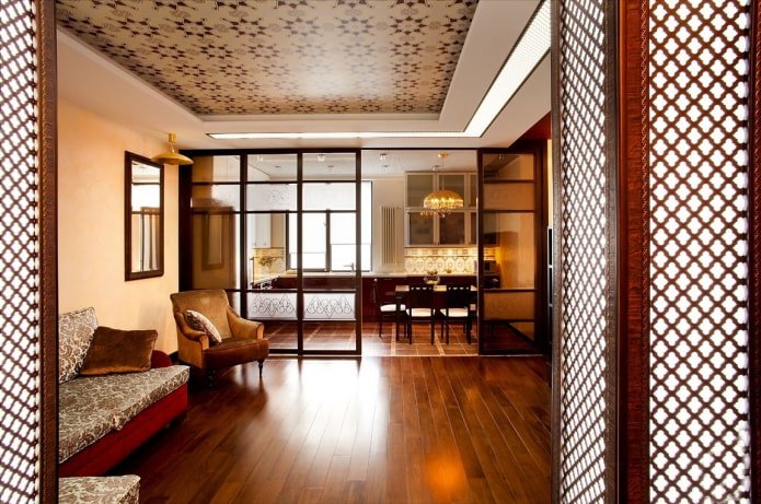 sufit napinany w stylu orientalnym