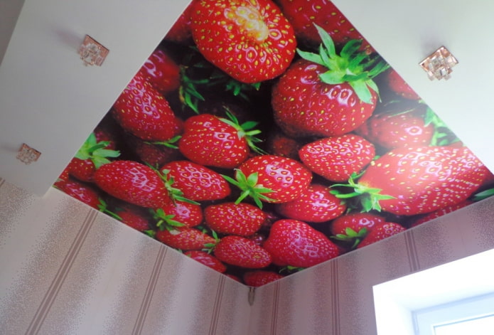 dwupoziomowa struktura napinająca z nadrukiem fotograficznym