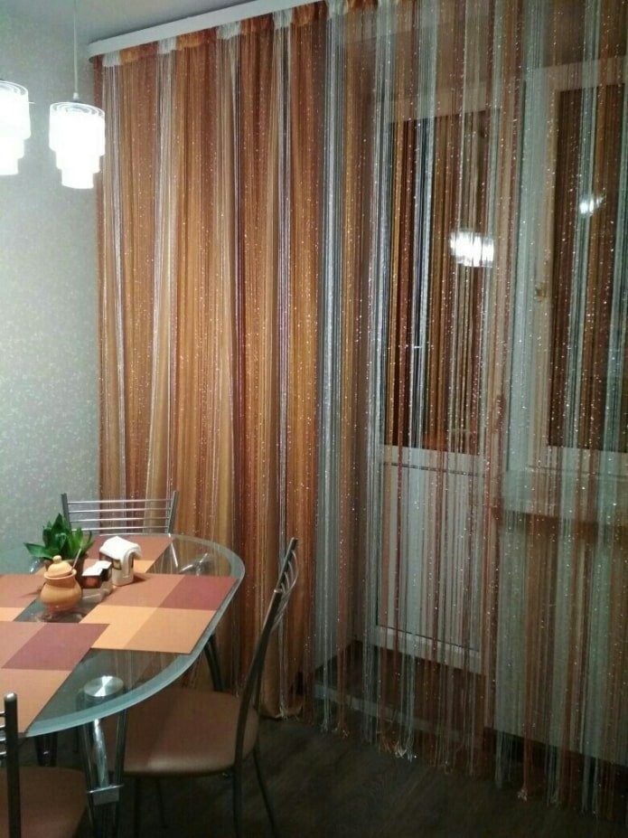 muślin we wnętrzu kuchni