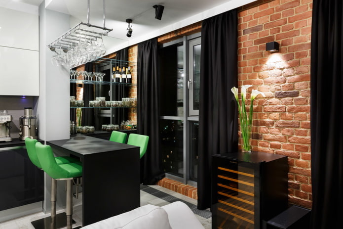 zasłony nocne w stylu loft