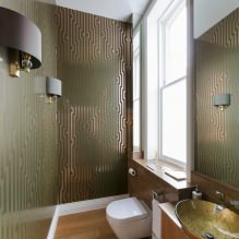 Tapeta do łazienki: plusy i minusy, rodzaje, design, 70 zdjęć we wnętrzu-6