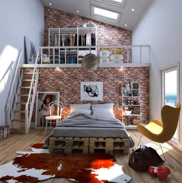 pokój w stylu loft