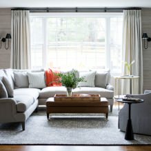 Szara tapeta: kombinacje, design, wybór mebli i zasłon, 101 zdjęć we wnętrzu-6