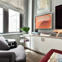 Szara tapeta: kombinacje, design, wybór mebli i zasłon, 101 zdjęć wnętrza-27