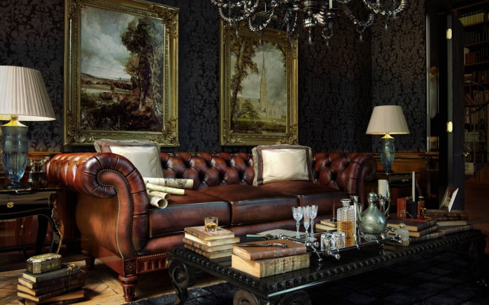 skórzana sofa Chesterfield