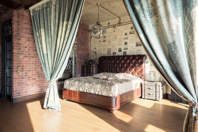 kolorystyka sypialni w stylu industrialnym