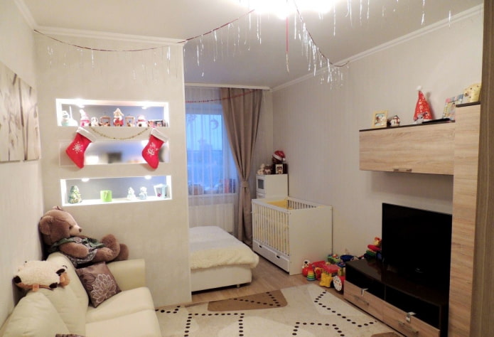 apartament jednopokojowy z małym dzieckiem
