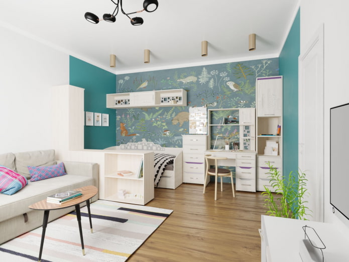 nowoczesny apartament jednopokojowy z dzieckiem