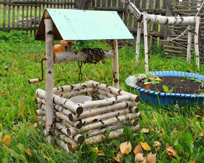 studnia z bali brzozowych