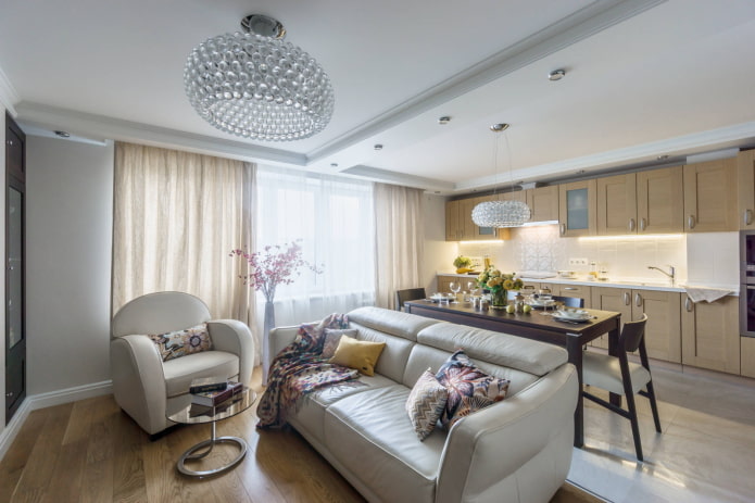 Salon z kuchnią