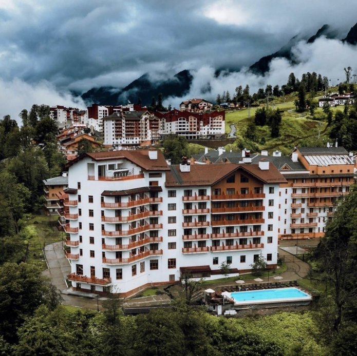 widok hotelu z góry