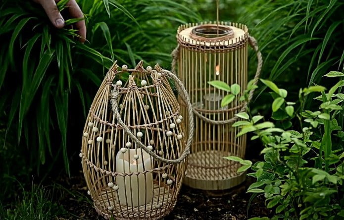 bambusowa lampion