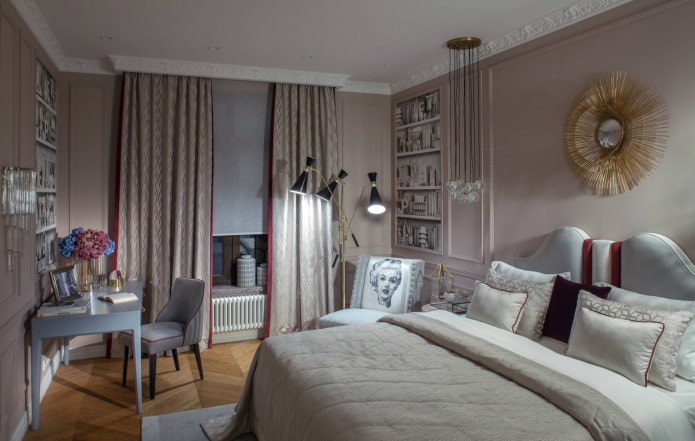 sypialnia w stylu modern classic