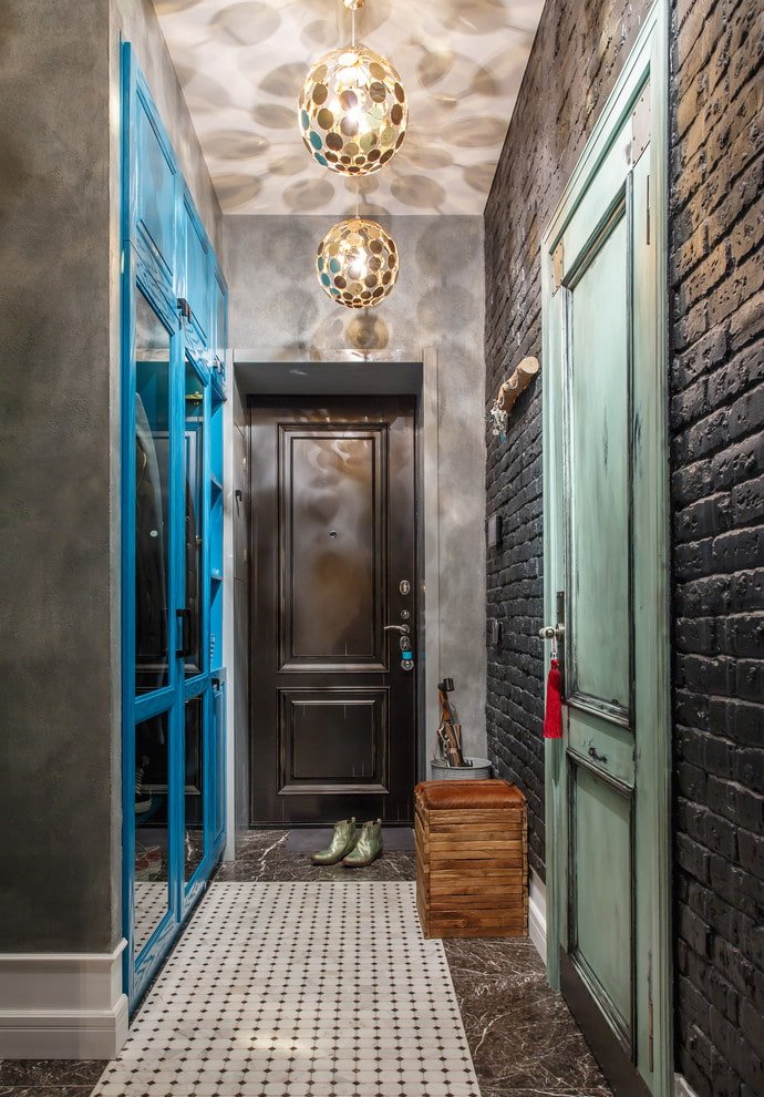 projekt korytarza w stylu loft