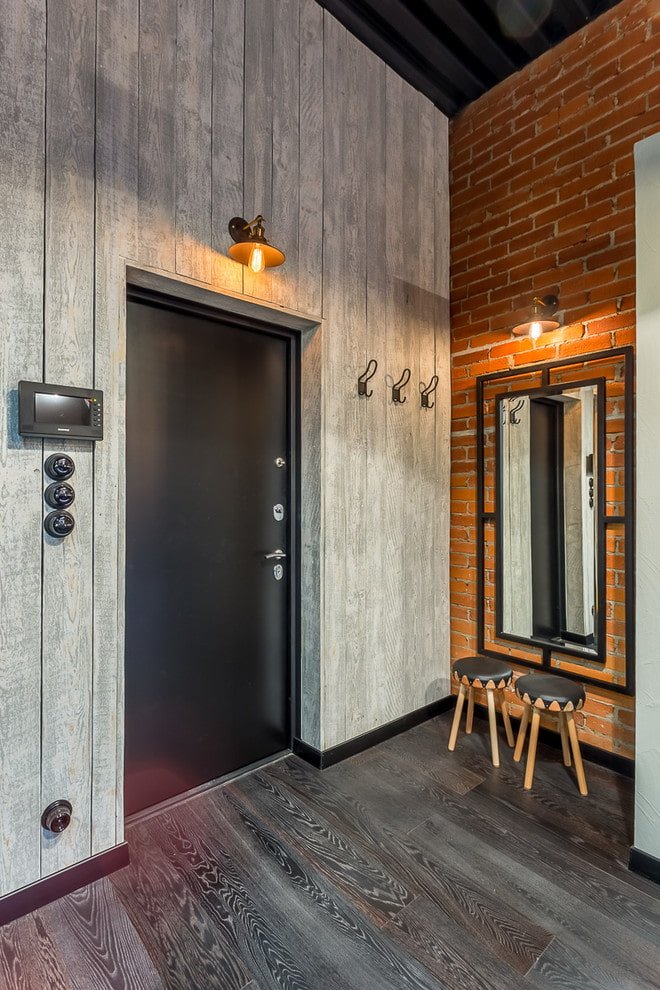 dekoracja korytarza w stylu industrialnym