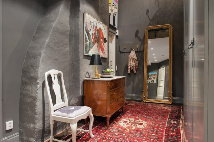 dekoracyjny projekt korytarza w stylu loft