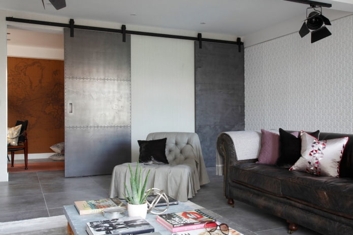 panele przesuwne w stylu loft