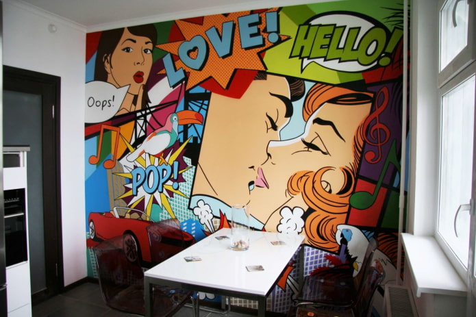 pop art na ścianie