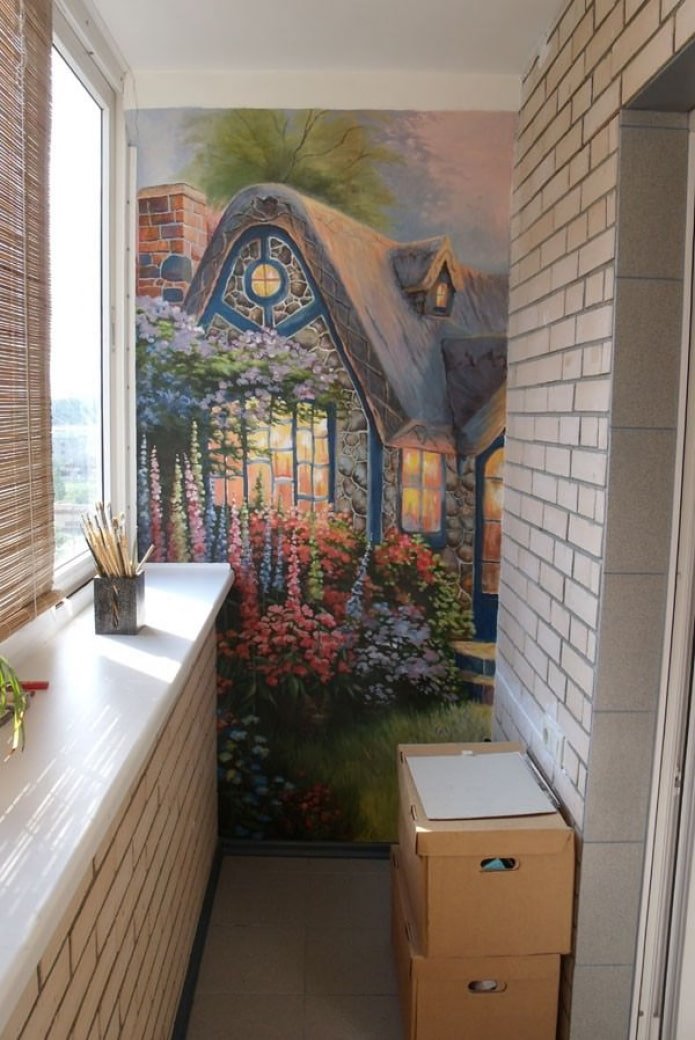 dekoracja ścienna na balkon